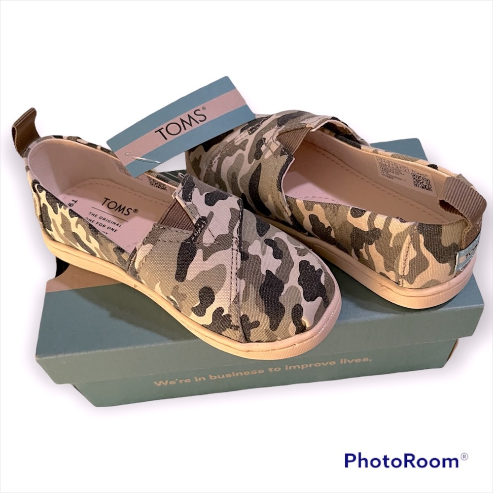 Toms Little Kids Toddler ‘Alpargata’ Slip On Velcro Shoe